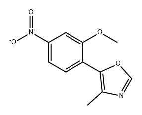 Oxazole, 5-(2-methoxy-4-nitrophenyl)-4-methyl- Structure