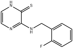 3-[(2-Fluorobenzyl)amino]pyrazine-2(1H)-thione Structure