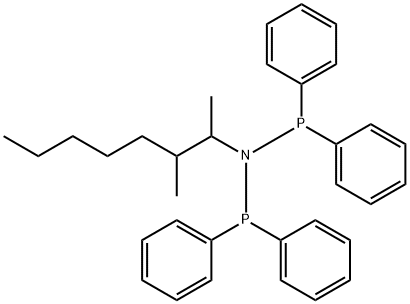 N-(1,2-二甲基庚基)-N-(二苯基膦基)-P,P-二苯基膦酰胺 结构式