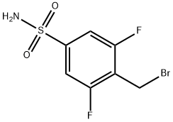 Benzenesulfonamide, 4-(bromomethyl)-3,5-difluoro- Structure