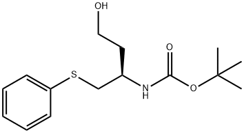 (R)-3-(BOC-氨基)-4-(苯基硫基)-1-丁醇 结构式