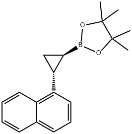 rac-4,4,5,5-tetramethyl-2-[(1R,2R)-2-(naphthalen-1-
yl)cyclopropyl]-1,3,2-dioxaborolane,1240492-37-8,结构式