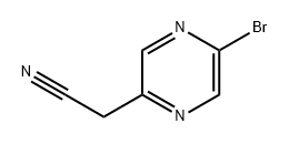 2-Pyrazineacetonitrile, 5-bromo- Struktur