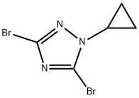 1H-1,2,4-Triazole, 3,5-dibromo-1-cyclopropyl- Struktur