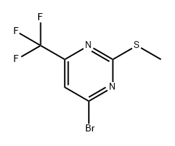 4-溴-2-(甲硫基)-6-(三氟甲基)嘧啶, 1240598-72-4, 结构式