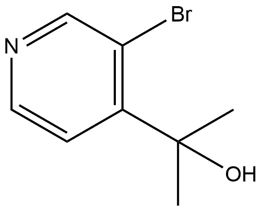 2-(3-BROMOPYRIDIN-4-YL)PROPAN-2-OL, 1240605-46-2, 结构式