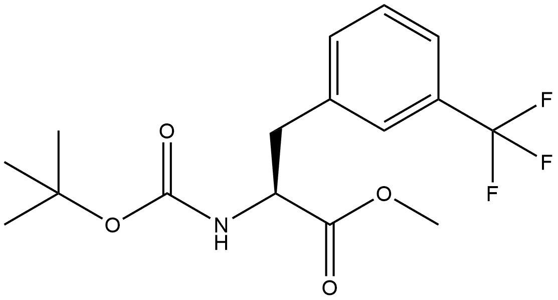 methyl (S)-2-((tert-butoxycarbonyl)amino)-3-(3-(trifluoromethyl)phenyl)propanoate Structure