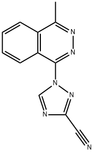 1H-1,2,4-Triazole-3-carbonitrile, 1-(4-methyl-1-phthalazinyl)-,1241170-40-0,结构式