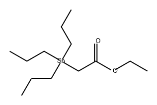 Acetic acid, 2-(tripropylstannyl)-, ethyl ester 结构式