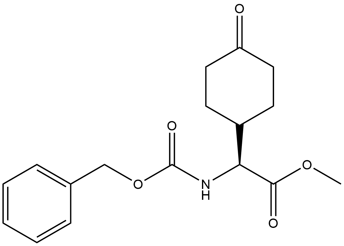 Cyclohexaneacetic acid, 4-oxo-α-[[(phenylmethoxy)carbonyl]amino]-, methyl ester, (αS)-