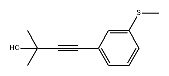 3-Butyn-2-ol, 2-methyl-4-[3-(methylthio)phenyl]- 结构式