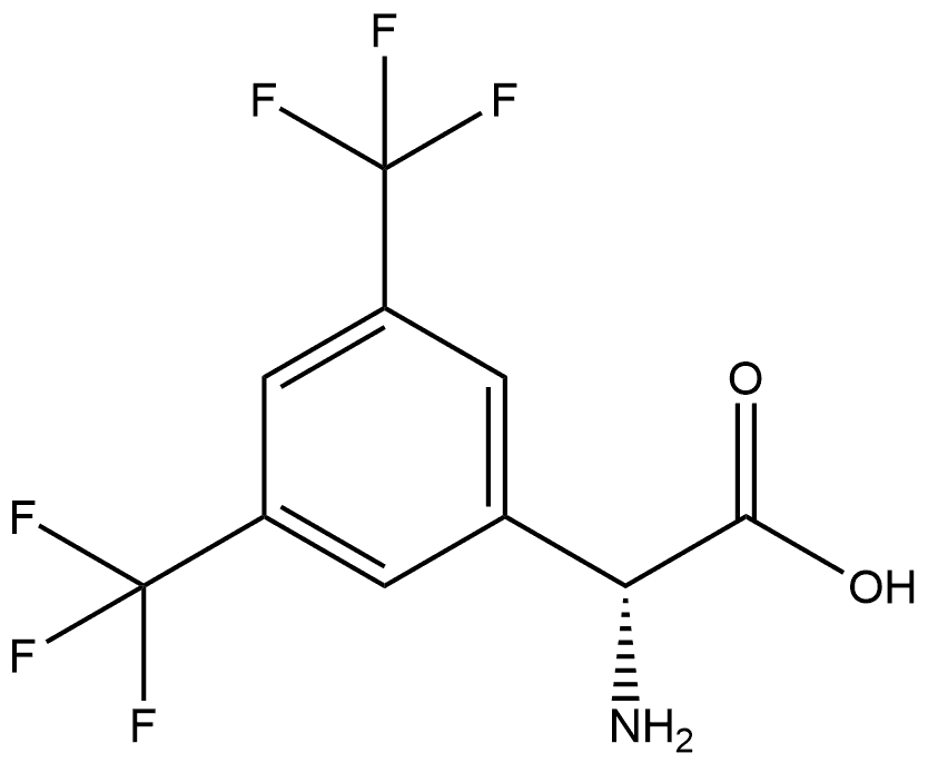 (R)-2-amino-2-(3,5-bis(trifluoromethyl)phenyl)acetic acid Structure