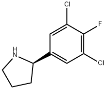 Pyrrolidine, 2-(3,5-dichloro-4-fluorophenyl)-, (2R)-,1241682-43-8,结构式