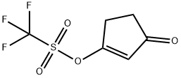 Methanesulfonic acid, 1,1,1-trifluoro-, 3-oxo-1-cyclopenten-1-yl ester Struktur