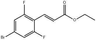 (E) 3-(4-溴-2,6-二氟苯基)丙烯酸乙酯, 1241918-55-7, 结构式