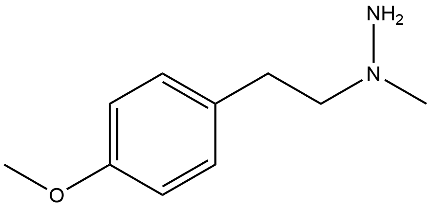 1-(4-甲氧基苯乙基)-1-甲基肼 结构式