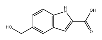 1H-Indole-2-carboxylic acid, 5-(hydroxymethyl)- Structure