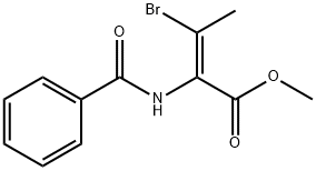 2-Butenoic acid, 2-(benzoylamino)-3-bromo-, methyl ester, (2Z)- Structure