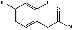 2-(4-溴-2-碘苯基)乙酸, 1242830-36-9, 结构式