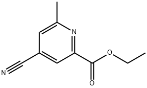 2-Pyridinecarboxylic acid, 4-cyano-6-methyl-, ethyl ester 结构式