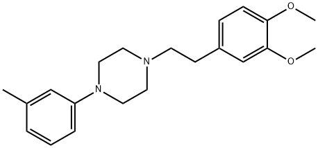 Piperazine, 1-(3,4-dimethoxyphenethyl)-4-(m-tolyl)- 化学構造式