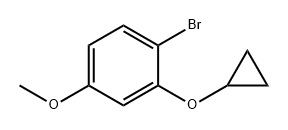 Benzene, 1-bromo-2-(cyclopropyloxy)-4-methoxy- 化学構造式