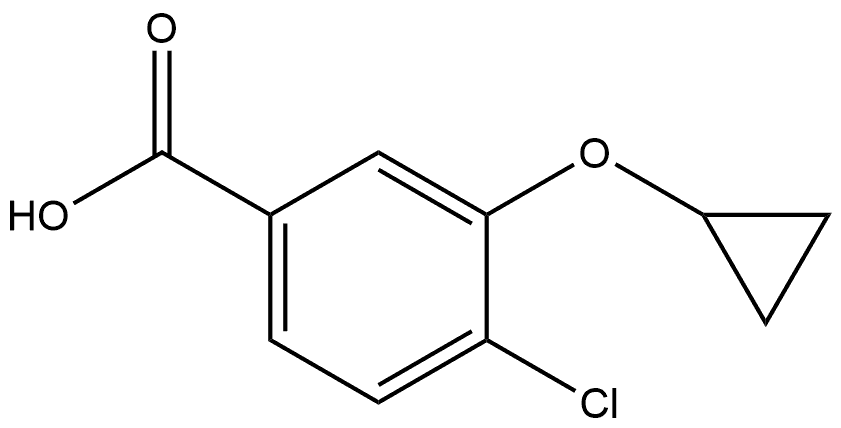 4-Chloro-3-cyclopropoxybenzoic acid Structure