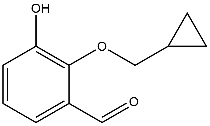 2-(Cyclopropylmethoxy)-3-hydroxybenzaldehyde Structure