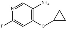 3-Pyridinamine, 4-(cyclopropyloxy)-6-fluoro-,1243382-65-1,结构式