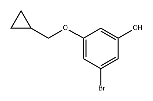 Phenol, 3-bromo-5-(cyclopropylmethoxy)- Structure