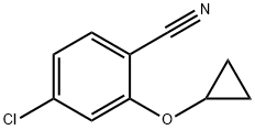 4-氯-2-(环丙氧基)苄腈, 1243411-29-1, 结构式