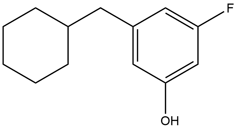 3-(Cyclohexylmethyl)-5-fluorophenol Structure