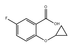 2-环丙氧基-5-氟苯甲酸, 1243446-89-0, 结构式