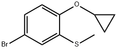 4-bromo-1-cyclopropoxy-2-(methylsulfanyl)benze ne 化学構造式