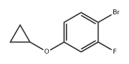 Benzene, 1-bromo-4-(cyclopropyloxy)-2-fluoro- Structure