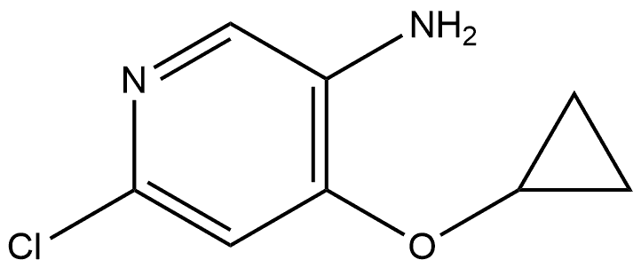 6-Chloro-4-cyclopropoxypyridin-3-amine 化学構造式