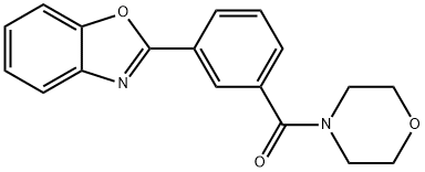 [3-(2-Benzoxazolyl)phenyl]-4-morpholinylmethanone Struktur