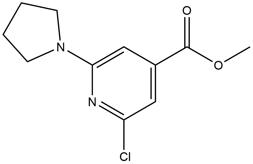 Methyl 2-chloro-6-(1-pyrrolidinyl)-4-pyridinecarboxylate Structure