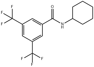 N-cyclohexyl-3,5-bis(trifluoromethyl)benzamide 化学構造式