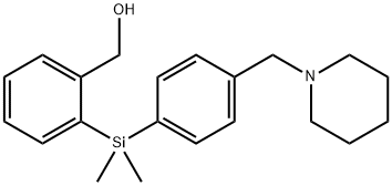 (2-(Dimethyl(4-(piperidin-1-ylmethyl)phenyl)silyl)phenyl)methanol,1244855-64-8,结构式