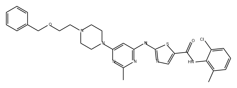 5-Thiazolecarboxamide, N-(2-chloro-6-methylphenyl)-2-[[2-methyl-6-[4-[2-(phenylmethoxy)ethyl]-1-piperazinyl]-4-pyrimidinyl]amino]-