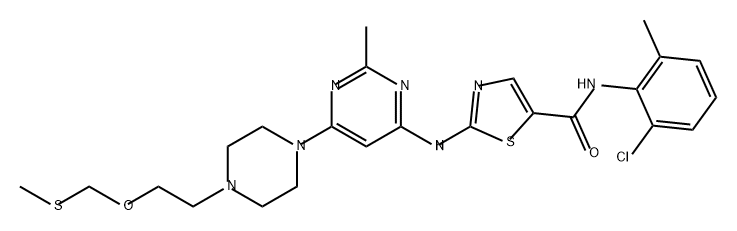 5-Thiazolecarboxamide, N-(2-chloro-6-methylphenyl)-2-[[2-methyl-6-[4-[2-[(methylthio)methoxy]ethyl]-1-piperazinyl]-4-pyrimidinyl]amino]-