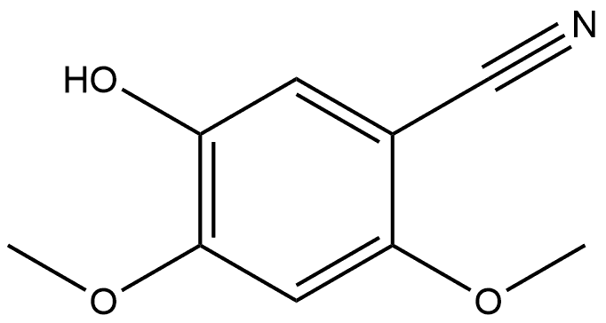 5-Hydroxy-2,4-dimethoxybenzonitrile,124523-05-3,结构式