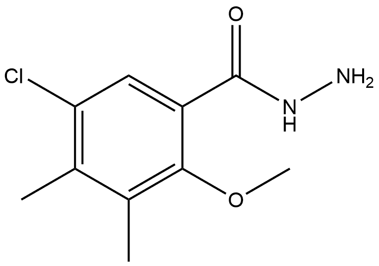 5-Chloro-2-methoxy-3,4-dimethylbenzoic acid hydrazide Structure