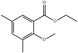 Benzoic acid, 2-methoxy-3,5-dimethyl-, ethyl ester Struktur