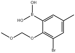 Boronic acid, B-[3-bromo-2-(methoxymethoxy)-5-methylphenyl]- Struktur