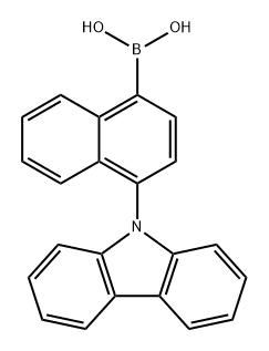 B-[4-(9H-CARBAZOL-9-YL)-1-NAPHTHALENYL]-BORONIC ACID, 1246021-50-0, 结构式