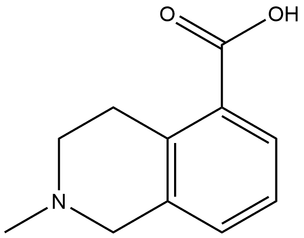 2-甲基-1,2,3,4-四氢异喹啉-5-羧酸 结构式