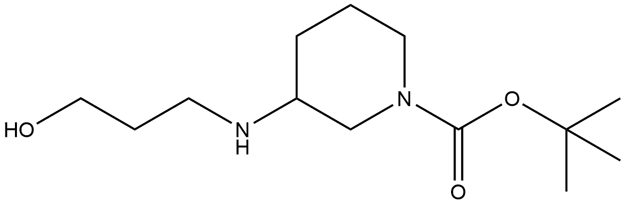 1,1-Dimethylethyl 3-[(3-hydroxypropyl)amino]-1-piperidinecarboxylate Structure