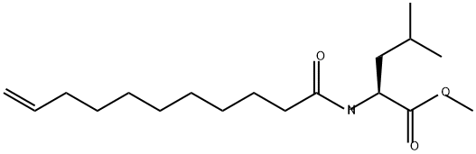 L-Leucine, N-(1-oxo-10-undecen-1-yl)-, methyl ester Structure